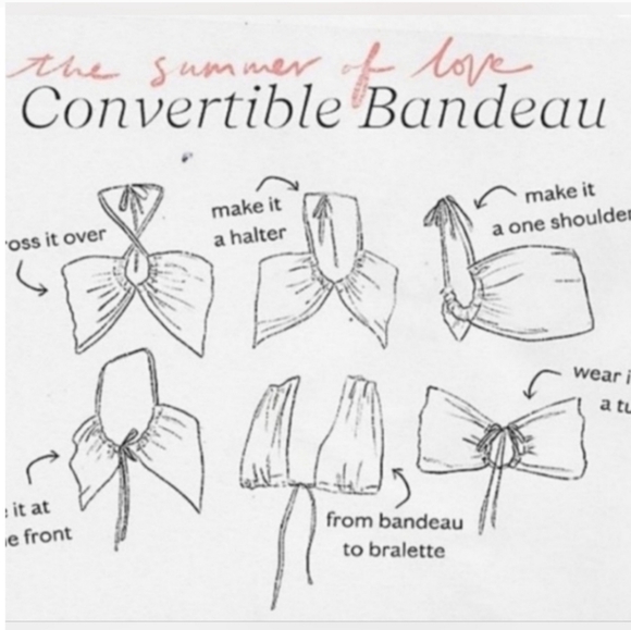 FREE PEOPLE Summer of Love Convertible  Bandeau in Wine - Picture 2 of 3